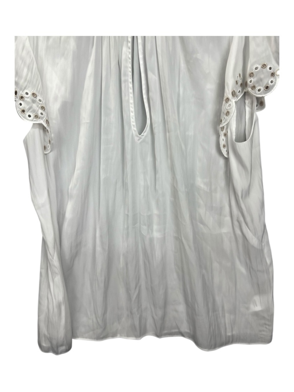 Ramy Brook Cream Ruffled Relaxed Blouse - Picture 10 of 15